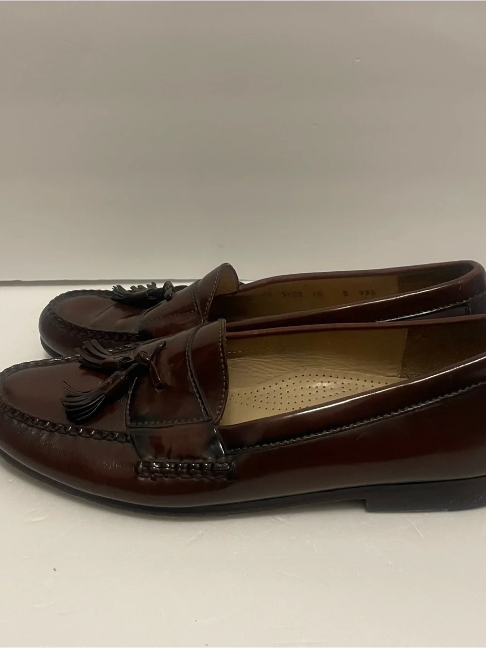 Vintage Cole Haan City 3508 Brown Leather Pinch Tassel Loafers Size 10 D